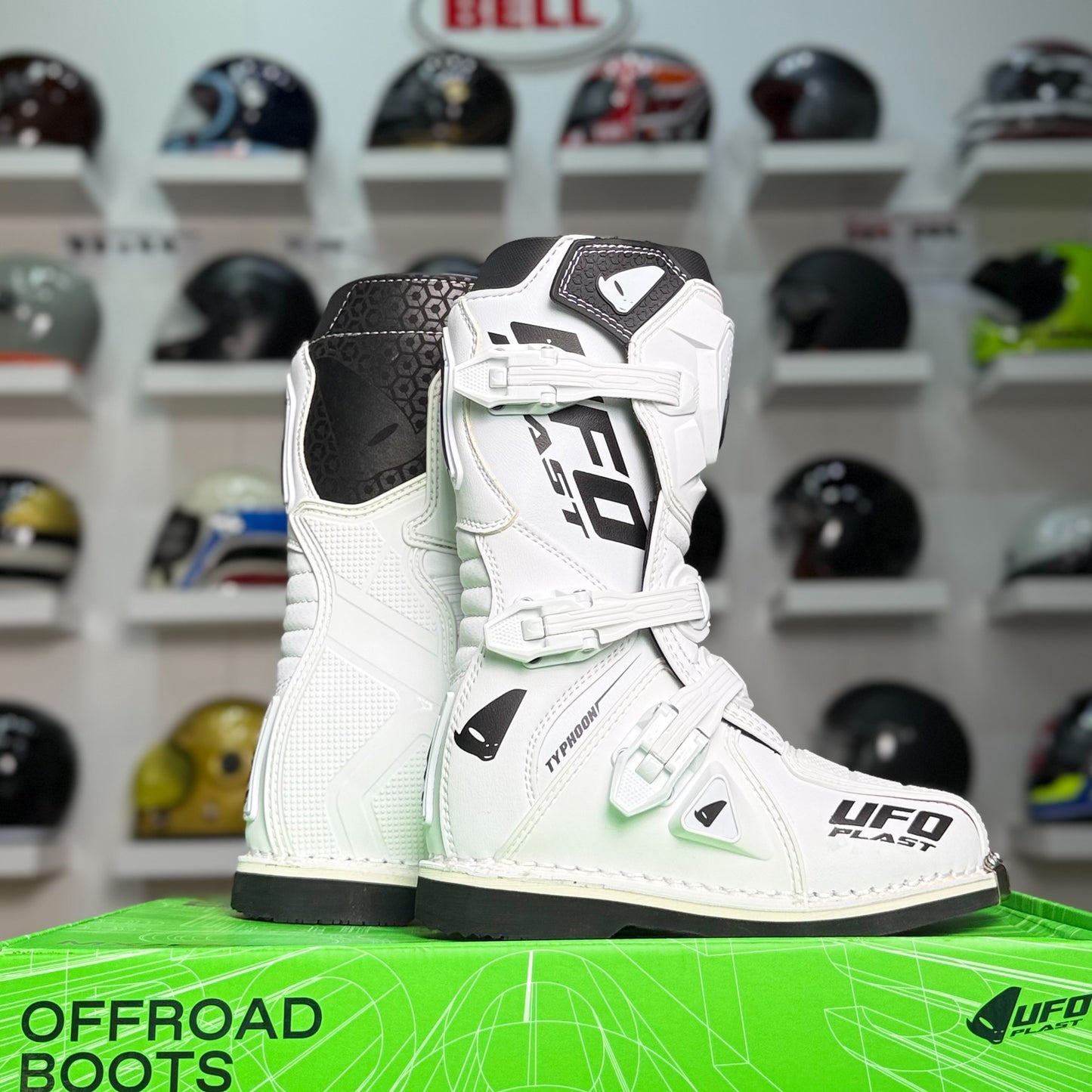 รองเท้าบูทเด็ก UFO MOTOCROSS TYPHOON BOOTS FOR KIDS WHITE