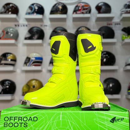 รองเท้าบูทเด็ก UFO MOTOGROSS TYPHOON BOOTS FOR KIDS NEON YELLOW