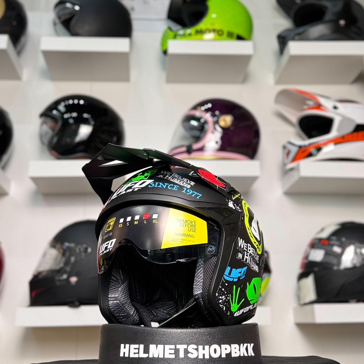 UFO SHERATAN CROSS JET HELMET LIMITED BLACK