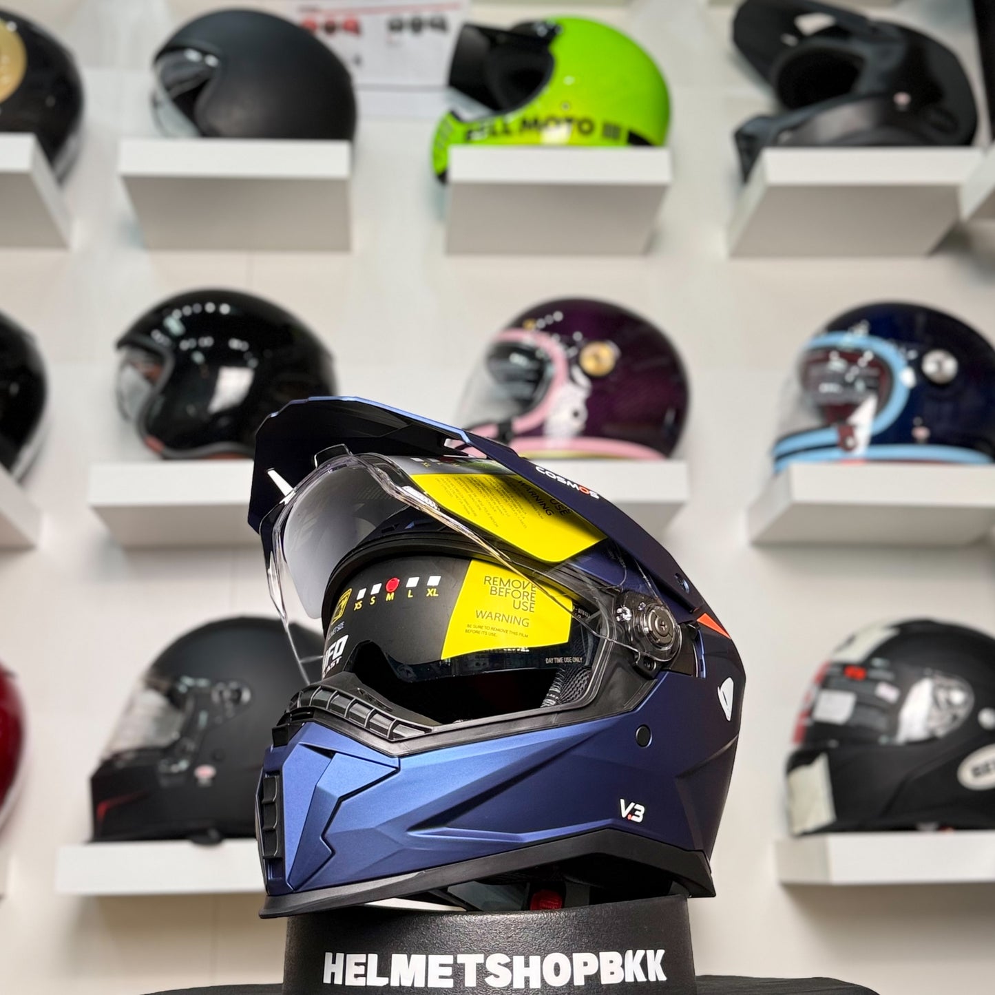 UFO COSMOS TOURER CROSSOVER HELMET BLUE AND RED