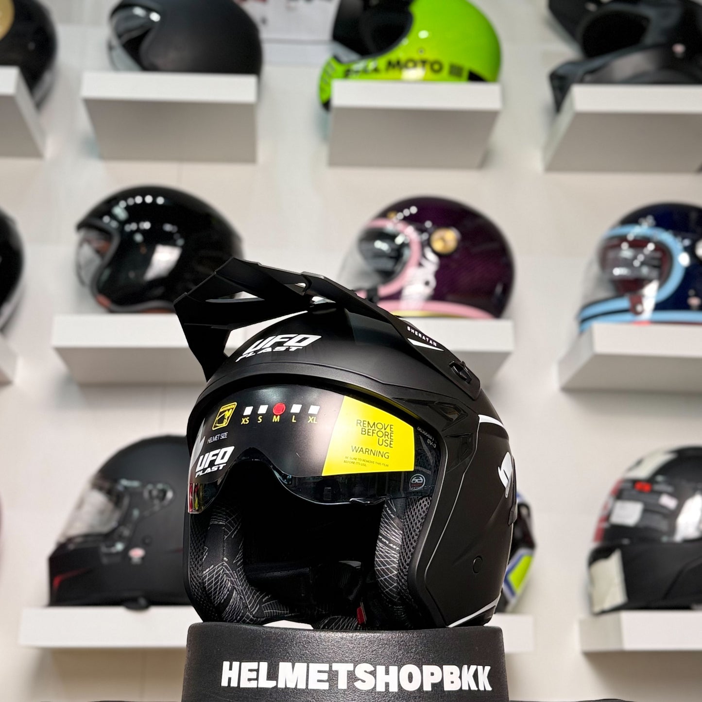 UFO SHERATAN CROSS JET HELMET  BLACK