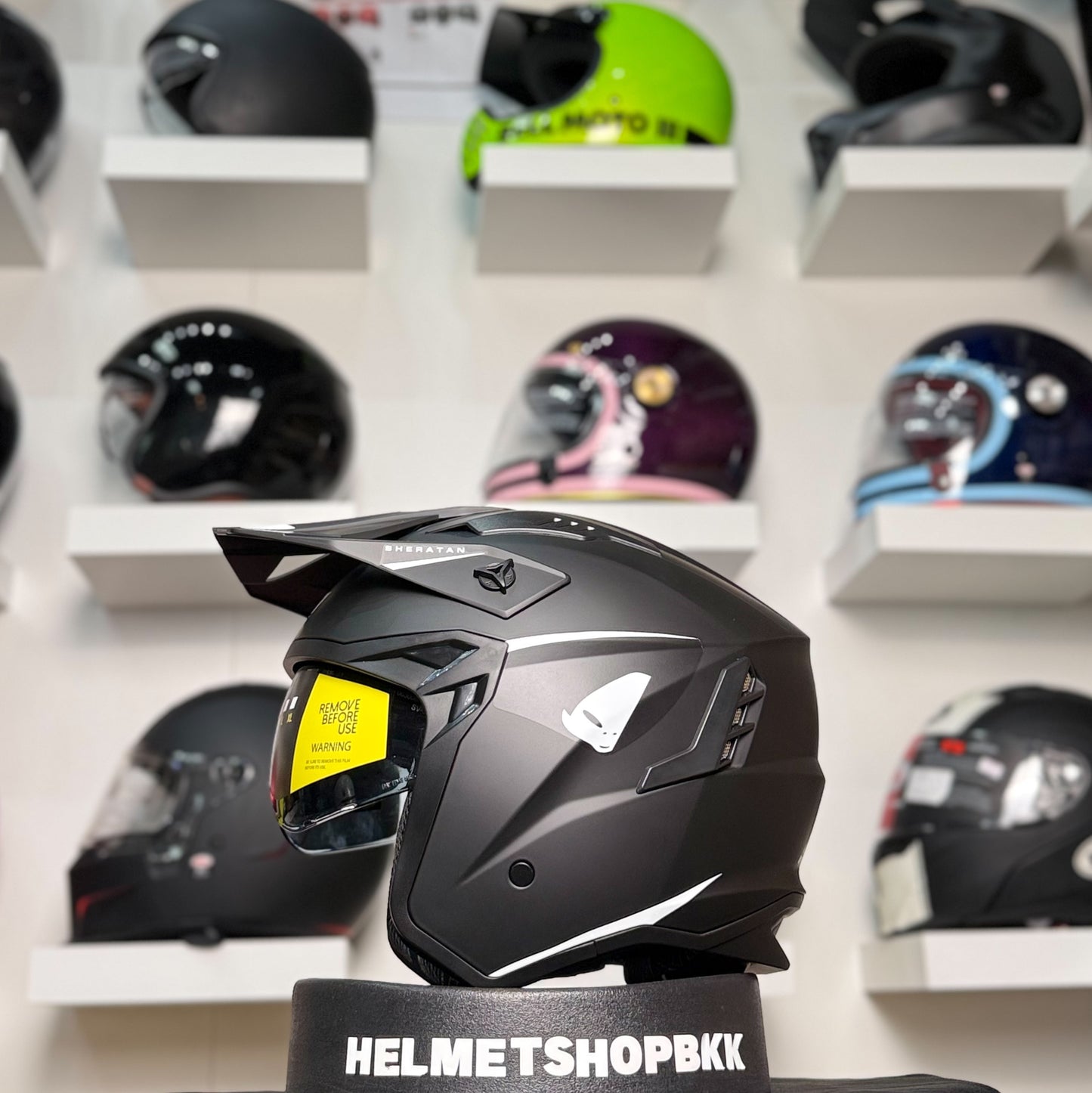 UFO SHERATAN CROSS JET HELMET  BLACK