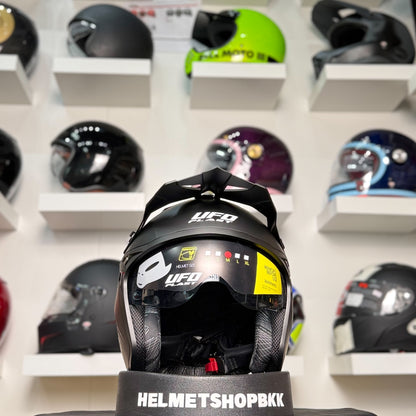 UFO SHERATAN CROSS JET HELMET  BLACK
