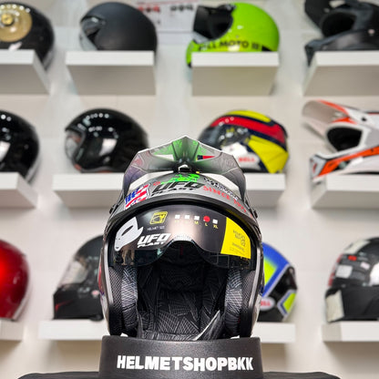 UFO SHERATAN CROSS JET HELMET SILVER