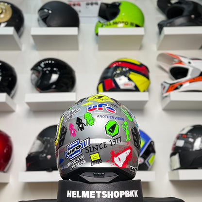 UFO SHERATAN CROSS JET HELMET SILVER