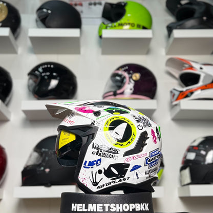 UFO SHERATAN CROSS JET HELMET WHITE