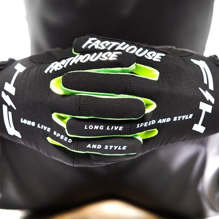 ถุงมือไบท์เกอร์ FASTHOUSE ELROD NITRO GLOVE BLACK NEON