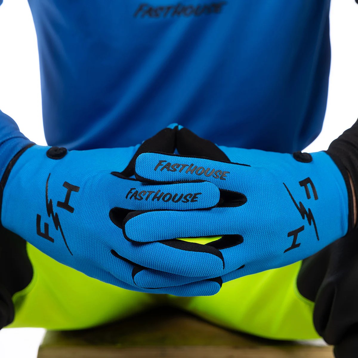 ถุงมือไบท์เกอร์ FASTHOUSE CARBON ETERNAL GLOVE BLUE