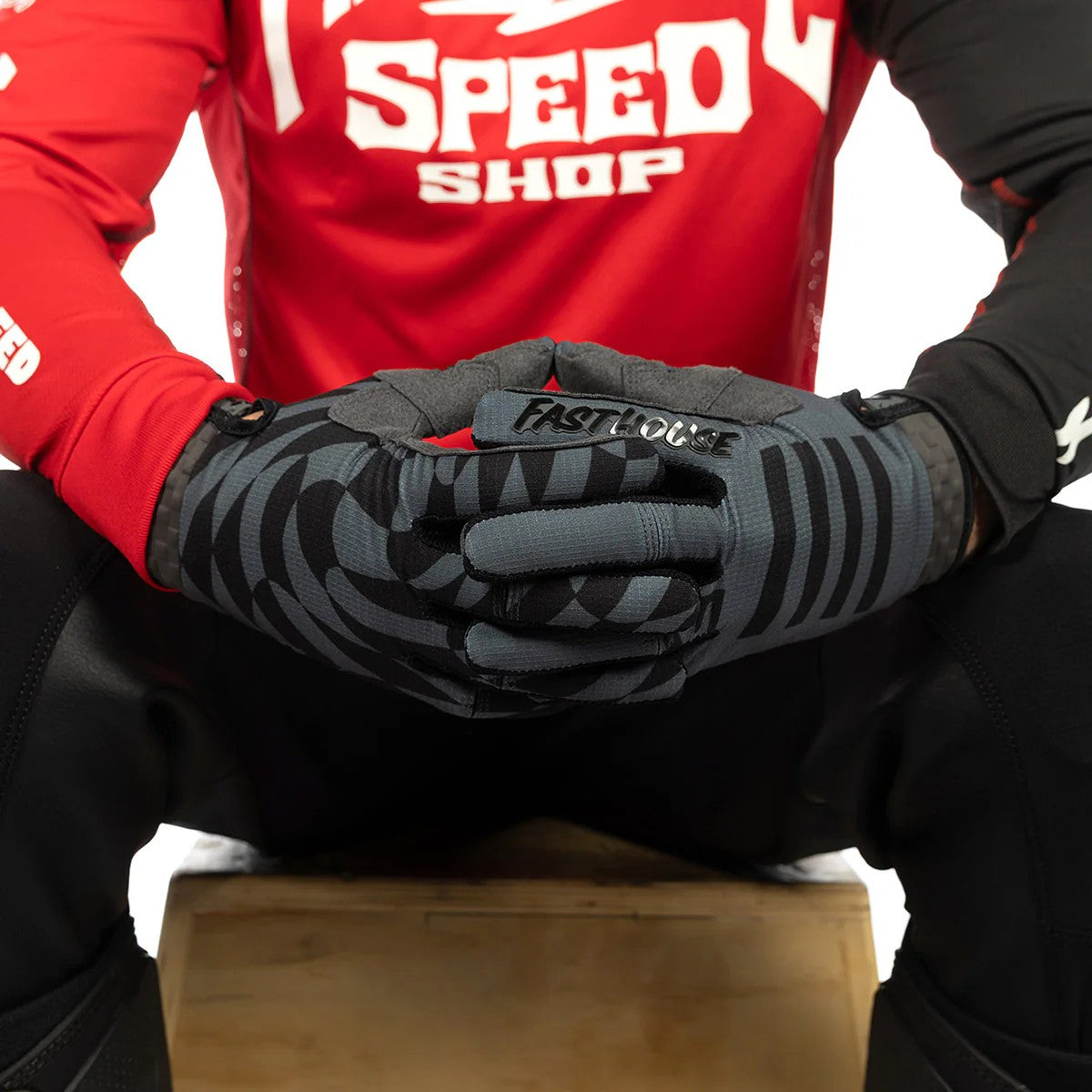 ถุงมือไบท์เกอร์ FASTHOUSE ELROD HATTER GLOVE GRAY