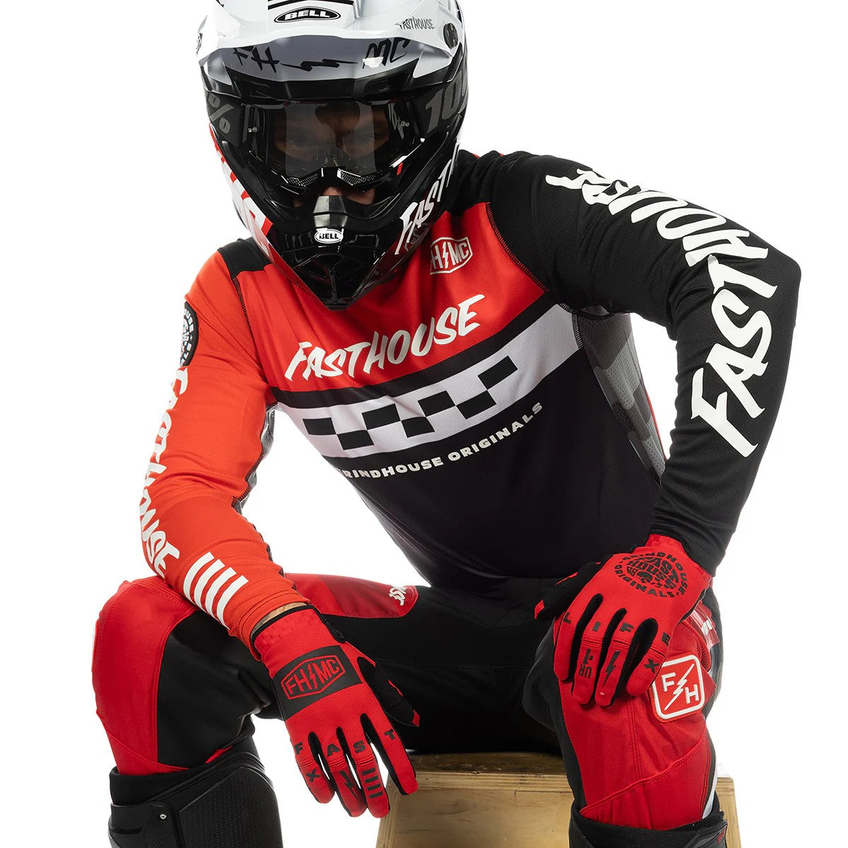 เสื้อแขนยาว FASTHOUSE GRINDHOUSE ATOMIC LS JERSEY RACING RED BLACK ...