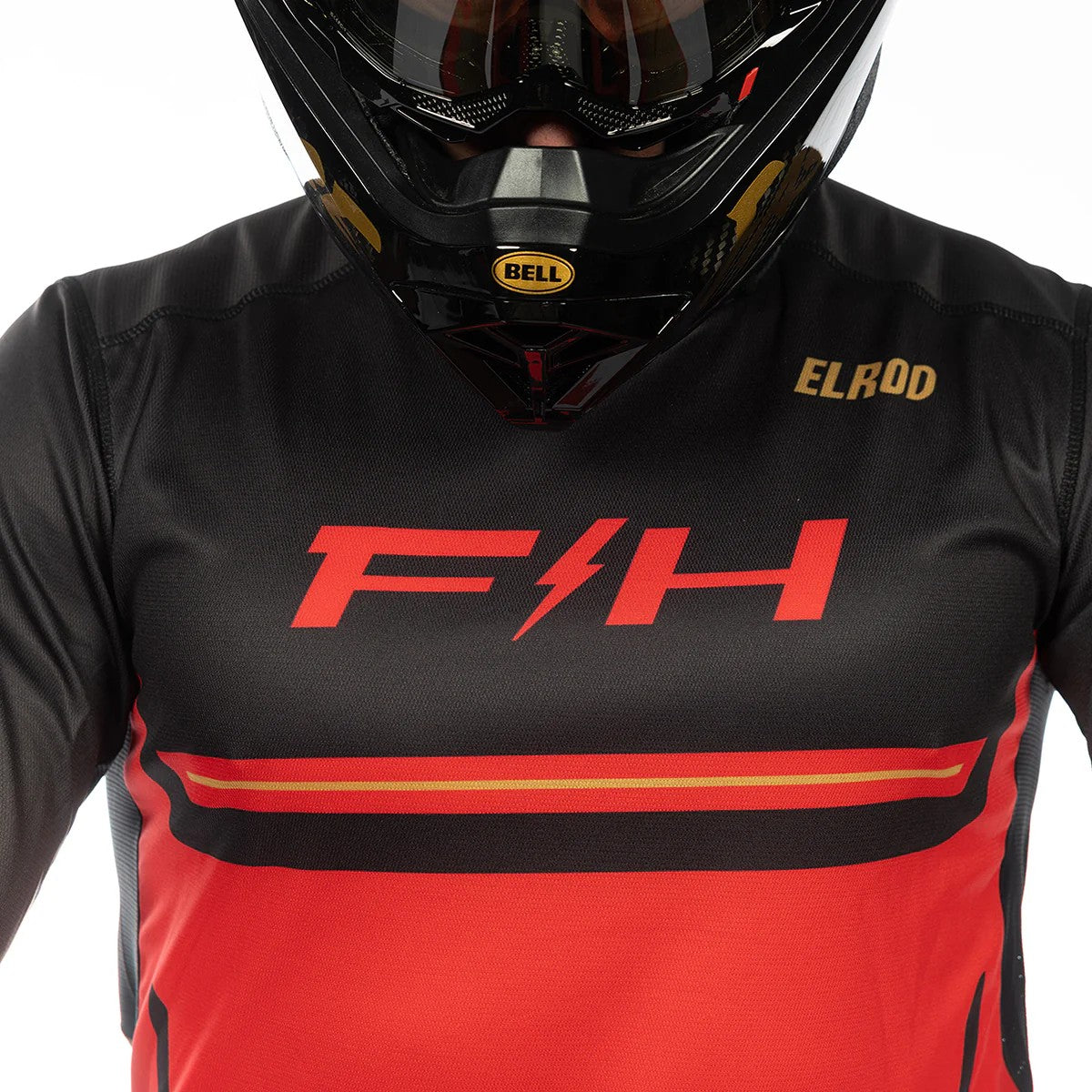 เสื้อแขนยาว FASTHOUSE ELROD REACT LS JERSEY RACING RED BLACK