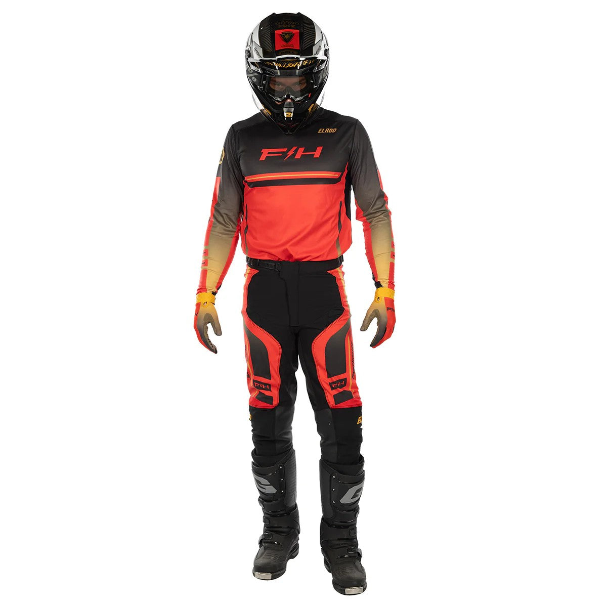 กางเกง FASTHOUSE ELROD REACT PANT RACING RED BLACK